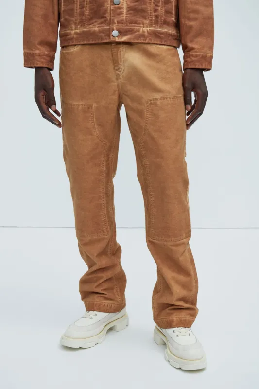 Deker Carpenter Flare Pants - Brown sold by Fashion Nova