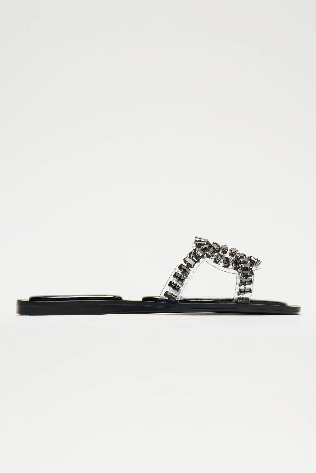Insta Worthy Embellished Flat Sandals - Black sold by Fashion Nova product image thumbnail 2