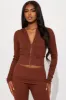 Kya Textured Knit Hoodie Pant Set - Mocha sold by Fashion Nova