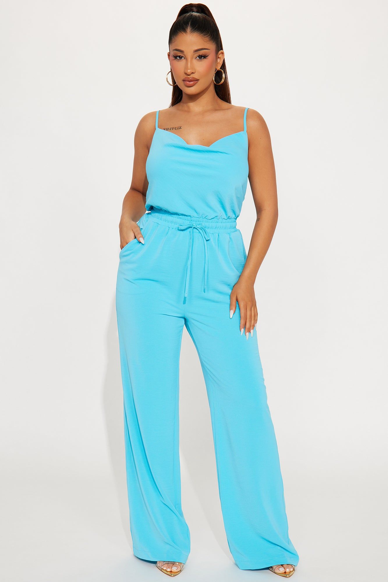 You Were Right Jumpsuit - Aqua sold by Fashion Nova