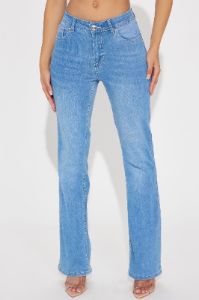 All The Right Things Stretch Embellished Bootcut Jeans - Medium Wash sold by Fashion Nova