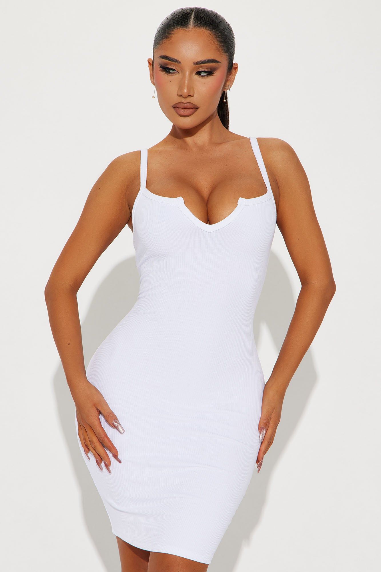 Sammy Ribbed Mini Dress - White sold by Fashion Nova product image thumbnail 2