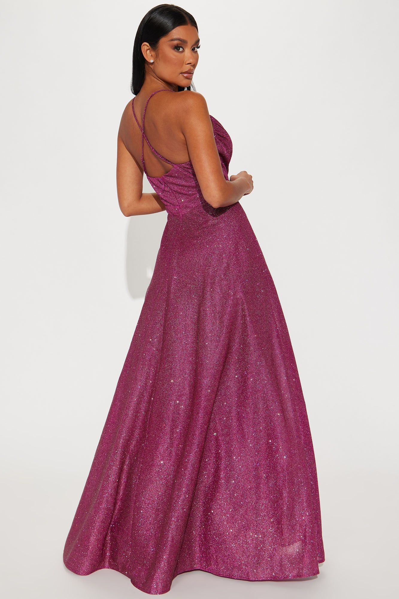 Carolina Glitter Gown - Magenta sold by Fashion Nova product image thumbnail 3