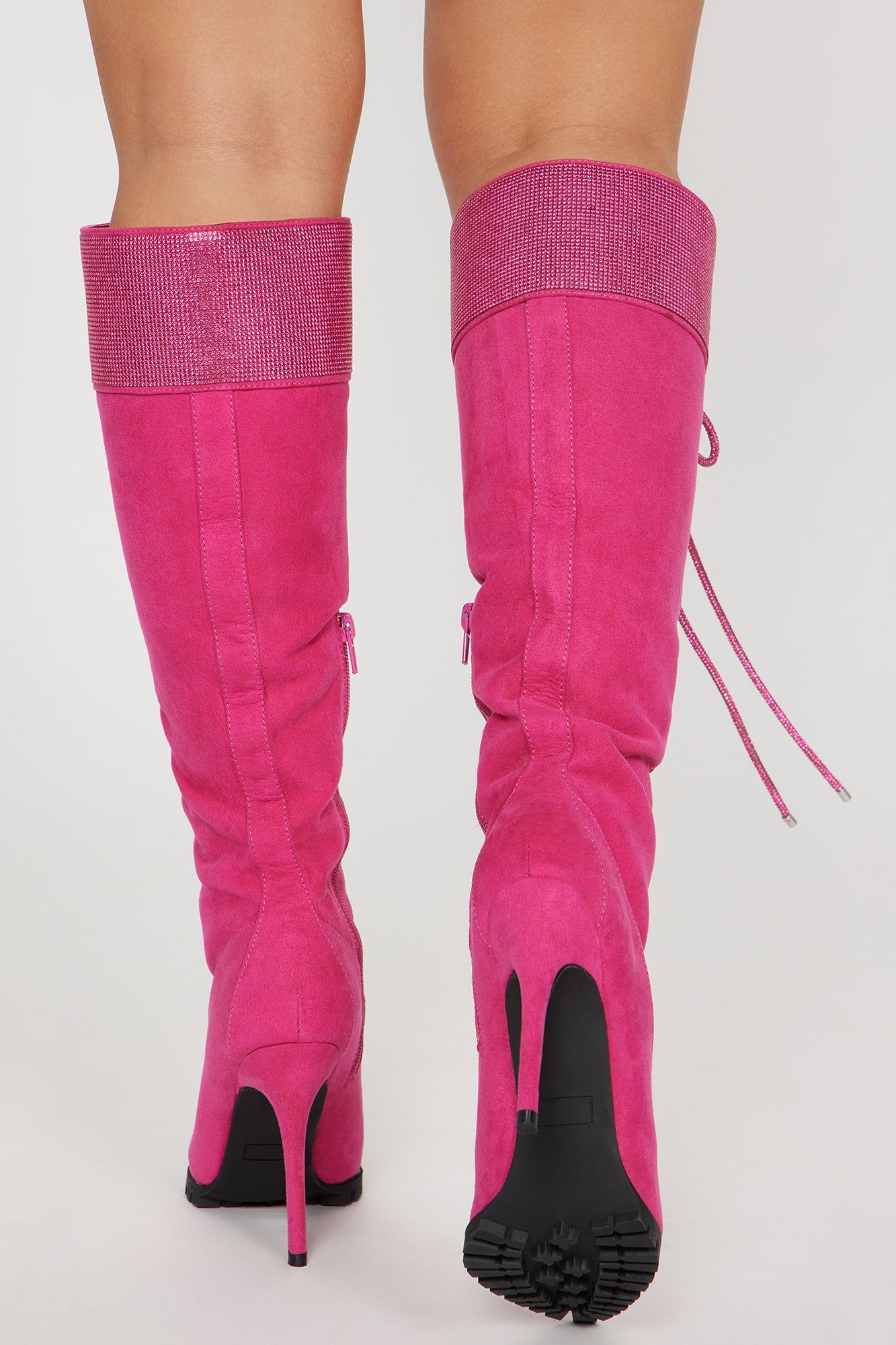 Take Me Uptown Knee High Heeled Boots - Pink sold by Fashion Nova product image thumbnail 4