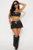 Rodeo Princess Skirt Set - Black Wash sold by Fashion Nova