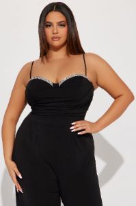 Only For Tonight Jumpsuit - Black sold by Fashion Nova