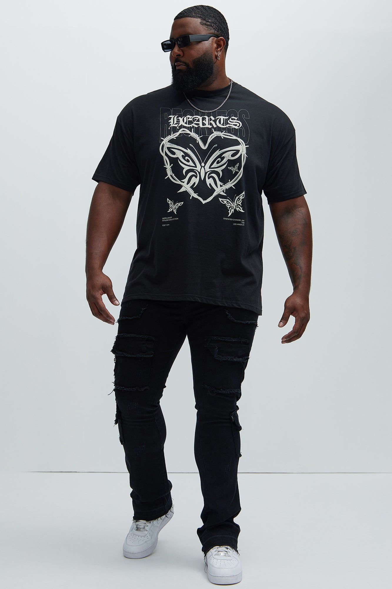Reckless Hearts Short Sleeve Tee - Black sold by Fashion Nova product image thumbnail 5