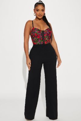 In Love Jumpsuit - Black/combo sold by Fashion Nova