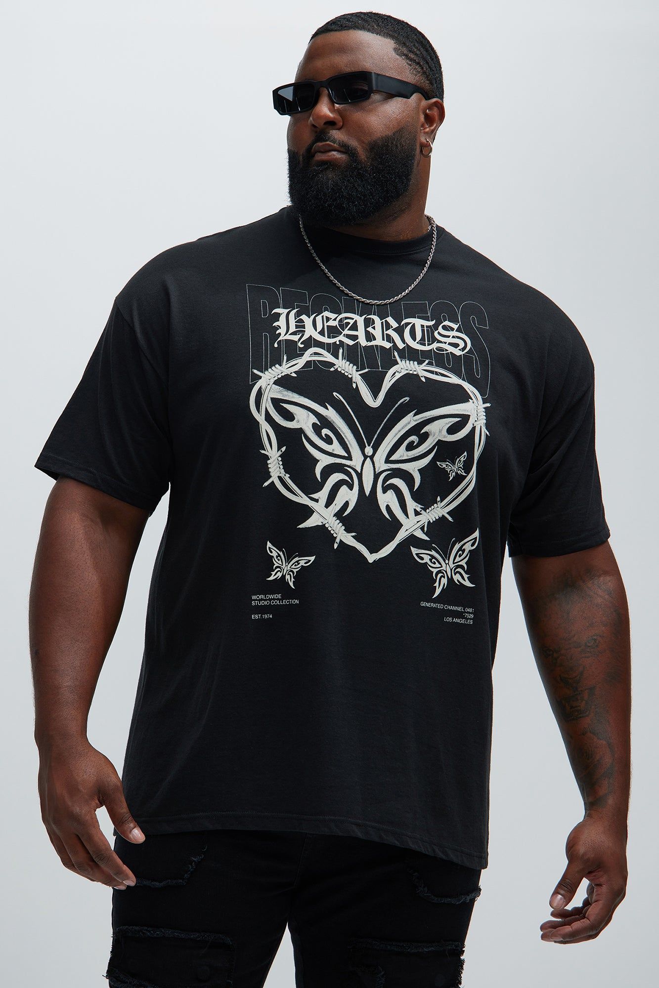 Reckless Hearts Short Sleeve Tee - Black sold by Fashion Nova product image thumbnail 4