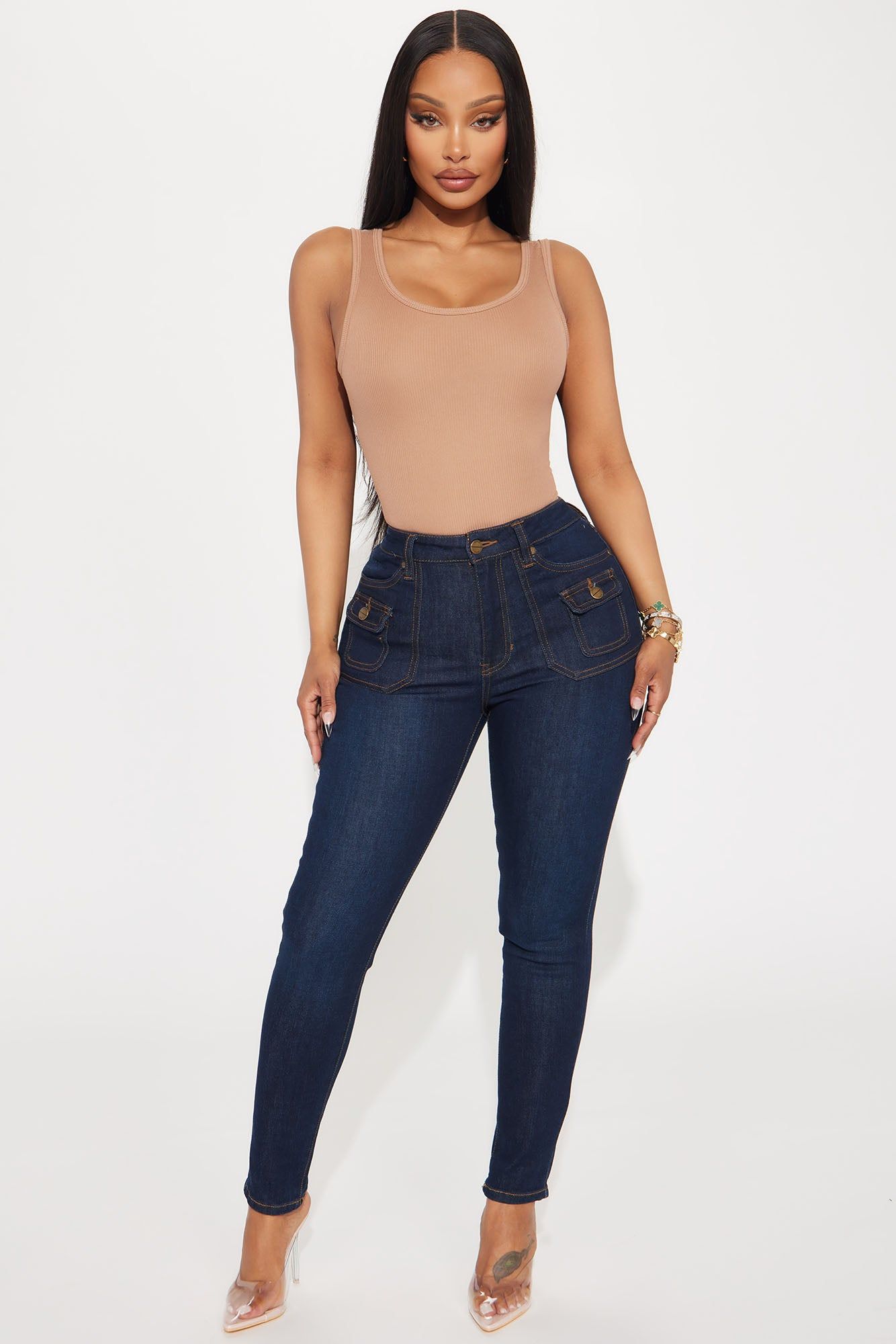 Sasha Scoop Neck Tank Top - Nude sold by Fashion Nova product image thumbnail 2