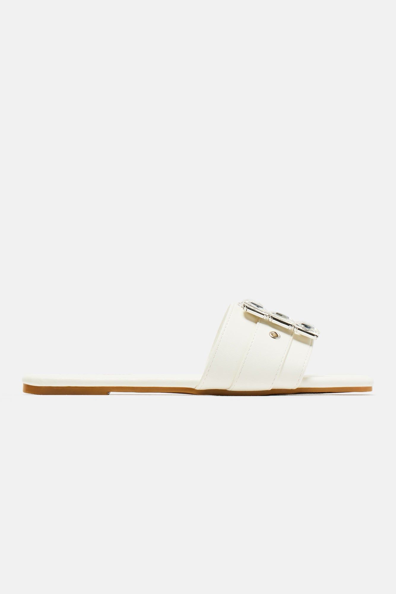 Never Complicated Flat Sandals - White sold by Fashion Nova product image thumbnail 5
