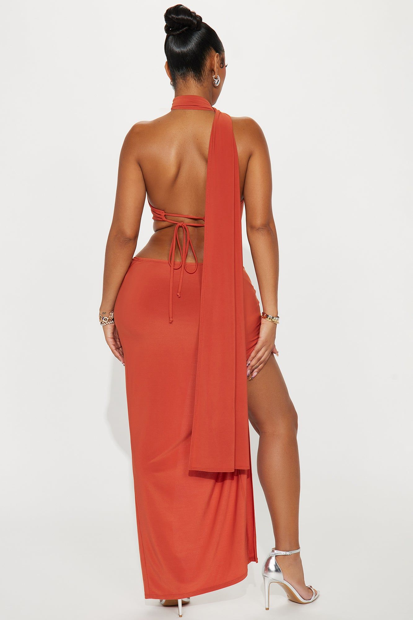 Bali Nights Cut Out Maxi Dress - Rust sold by Fashion Nova product image thumbnail 3