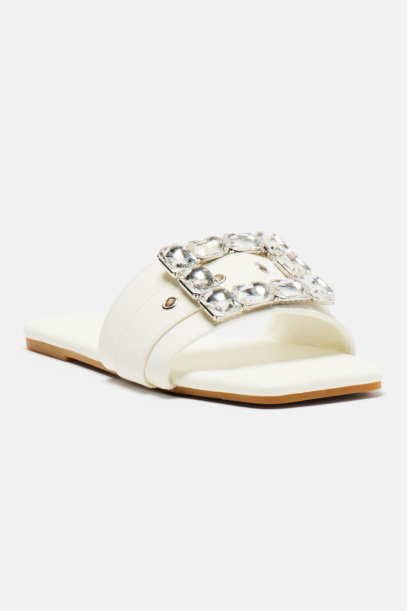 Never Complicated Flat Sandals - White sold by Fashion Nova product image thumbnail 3