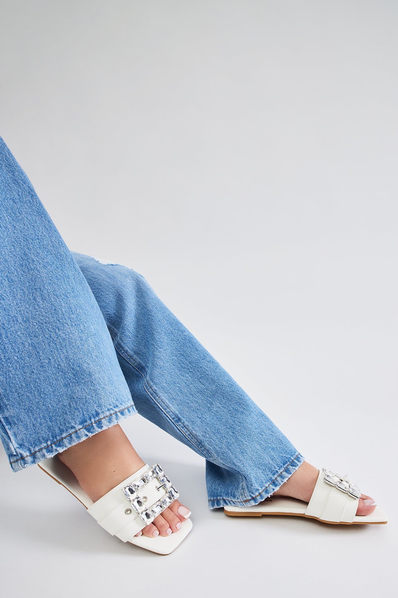 Never Complicated Flat Sandals - White sold by Fashion Nova product image thumbnail 2