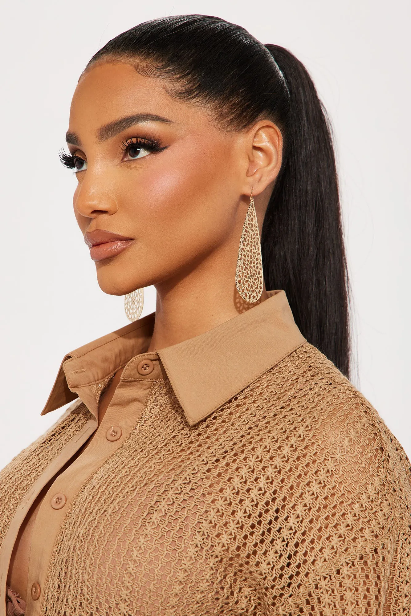 Clear The Water Earrings - Gold sold by Fashion Nova product image thumbnail 2