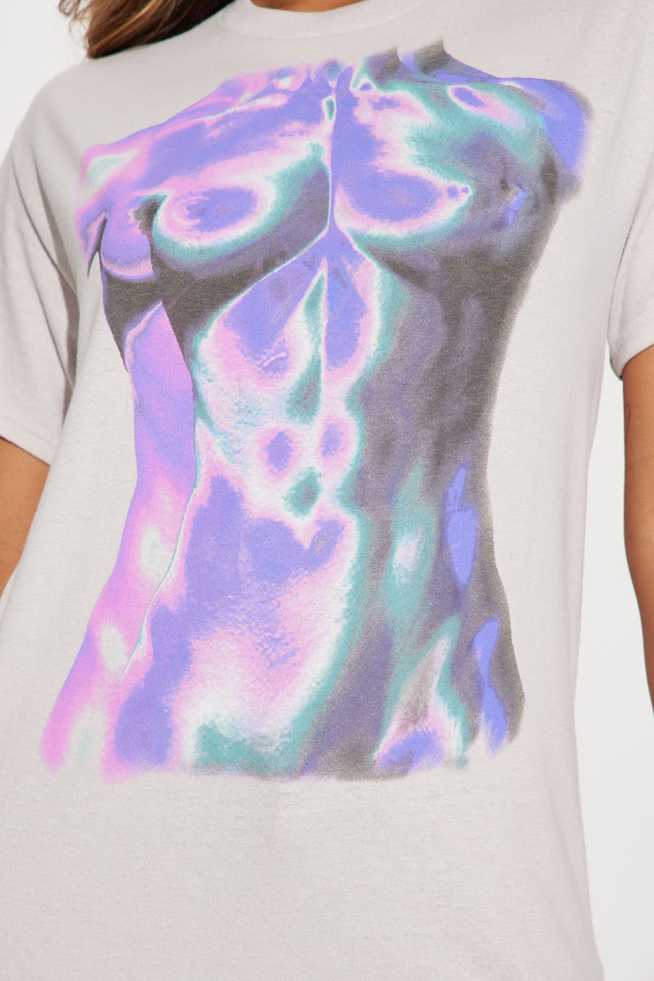 Sculpted Graphic Tee - Grey sold by Fashion Nova product image thumbnail 3