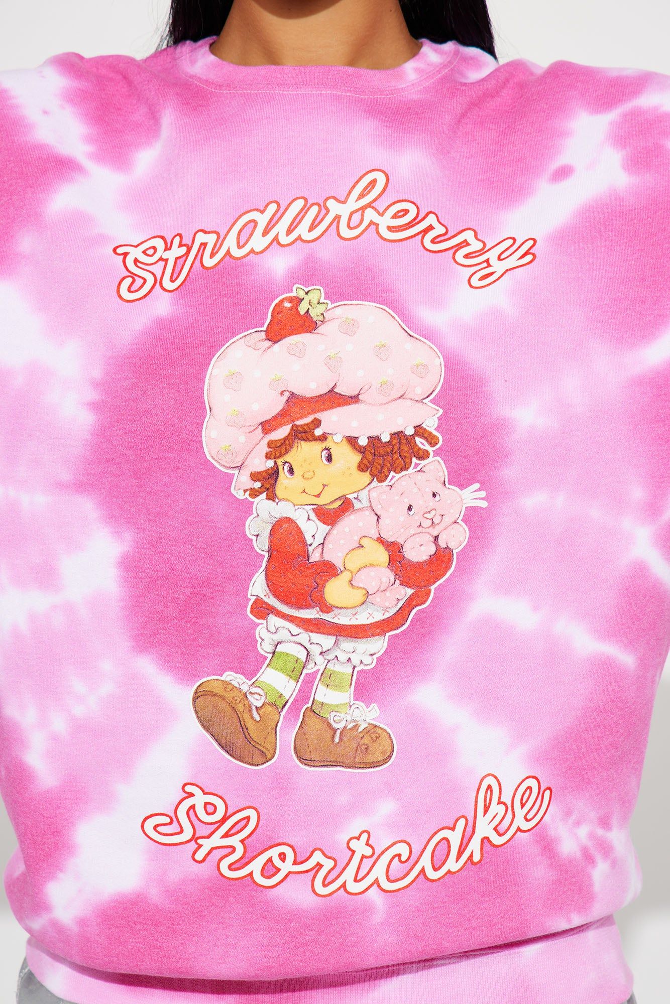 Strawberry Shortcake Tie-Dye Sweatshirt - Pink/combo sold by Fashion Nova product image thumbnail 3