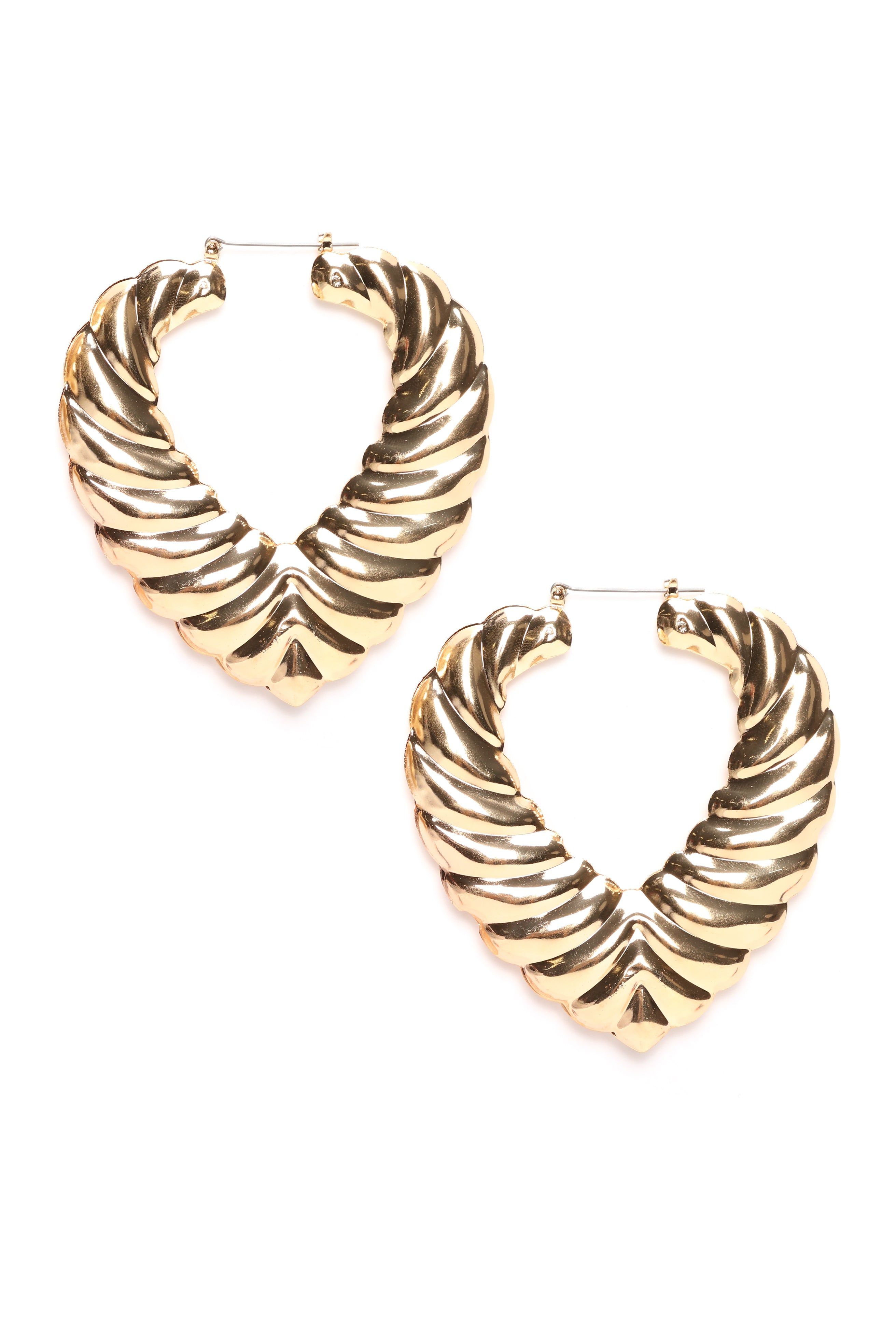 Rain Drop Tear Drop Hoop Earrings - Gold sold by Fashion Nova product image thumbnail 2