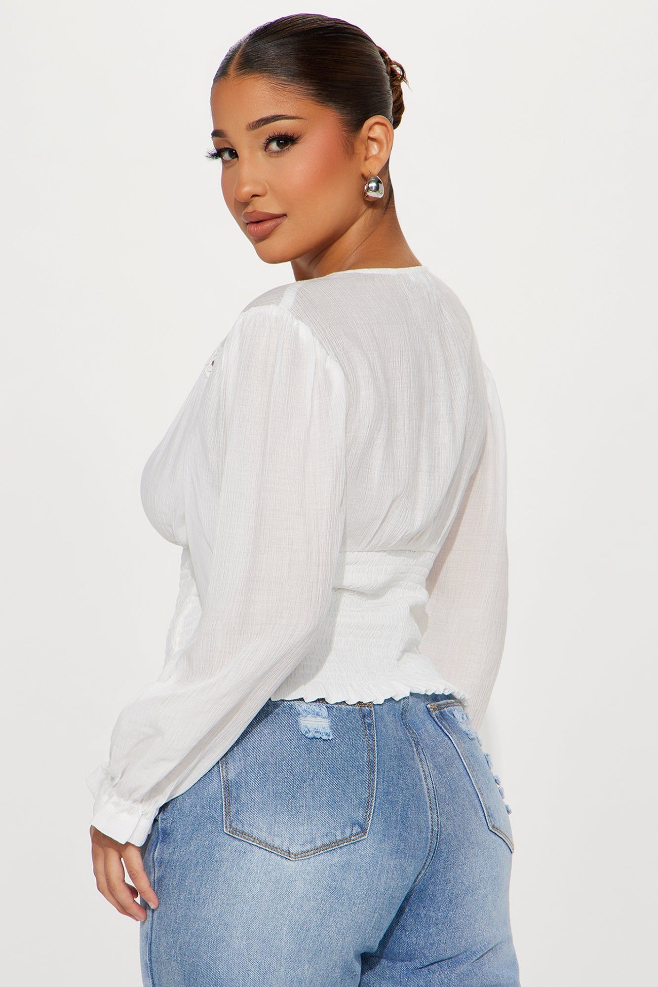 Brylee Blouse Top - White sold by Fashion Nova product image thumbnail 3