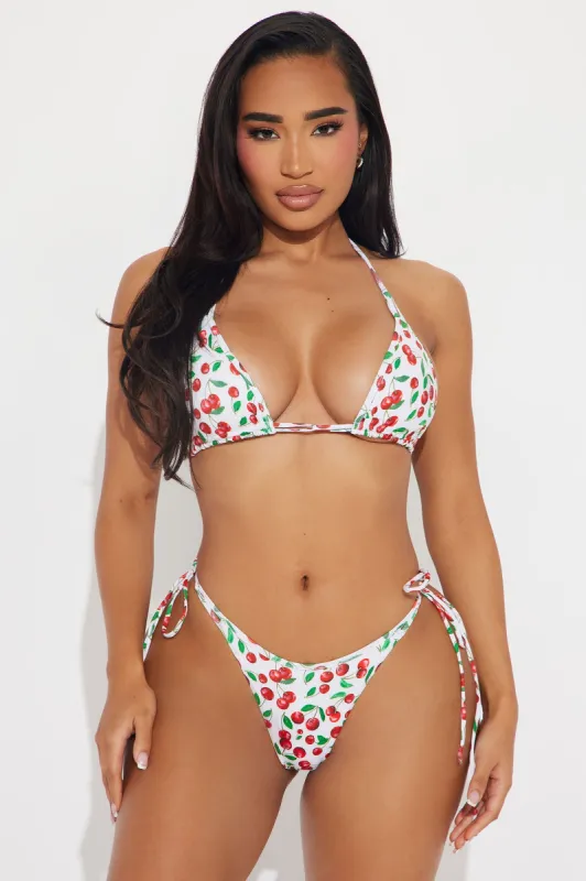 Sweet Summer Kiss 2 Piece Bikini - White/combo sold by Fashion Nova