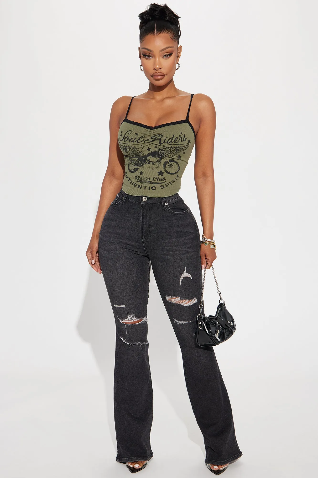 Authentic Lacey Graphic Top - Olive sold by Fashion Nova product image thumbnail 2
