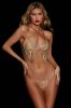 Diamond Dancing Rhinestone 2 Piece Set - Gold sold by Fashion Nova
