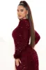 Foreign Cars Sequin Maxi Dress - Wine sold by Fashion Nova