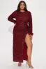 Foreign Cars Sequin Maxi Dress - Wine sold by Fashion Nova