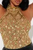 Summer Festivals Crystal Embellished 1 Piece Sunsuit - Gold sold by Fashion Nova