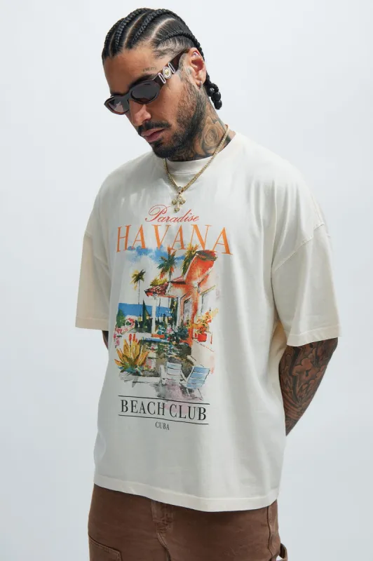 Havana Oversize Short Sleeve Tee - Cream sold by Fashion Nova