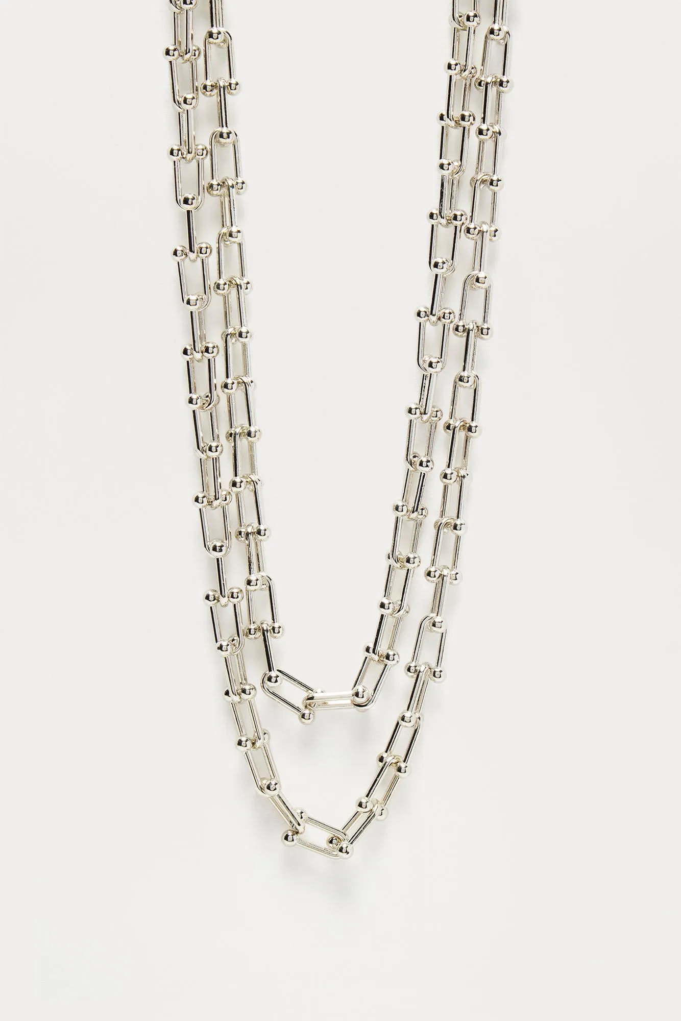 Through The Fire 2 Piece Chain Necklace - Silver sold by Fashion Nova product image thumbnail 3