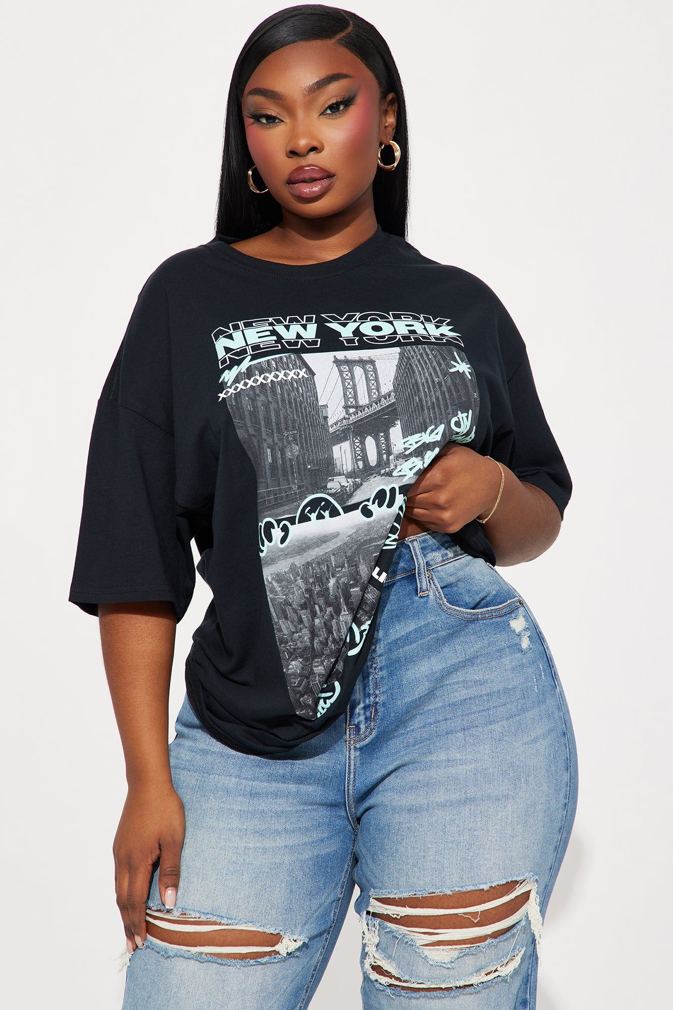 Big City Big Dreams NY Graphic Tee - Black sold by Fashion Nova product image thumbnail 4
