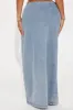 Daydreaming Lace Up Denim Maxi Skirt - Medium Wash sold by Fashion Nova