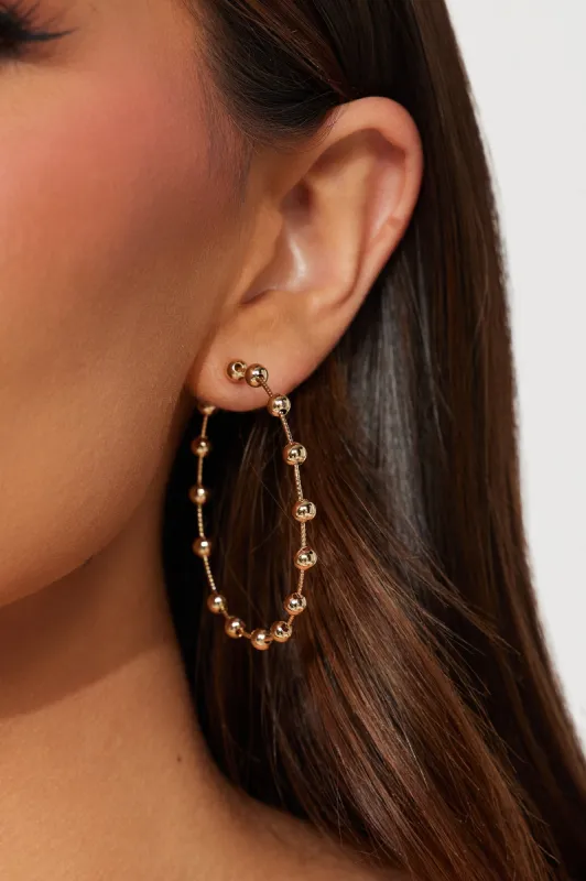 Bring The Heat Hoop Earrings  - Gold sold by Fashion Nova