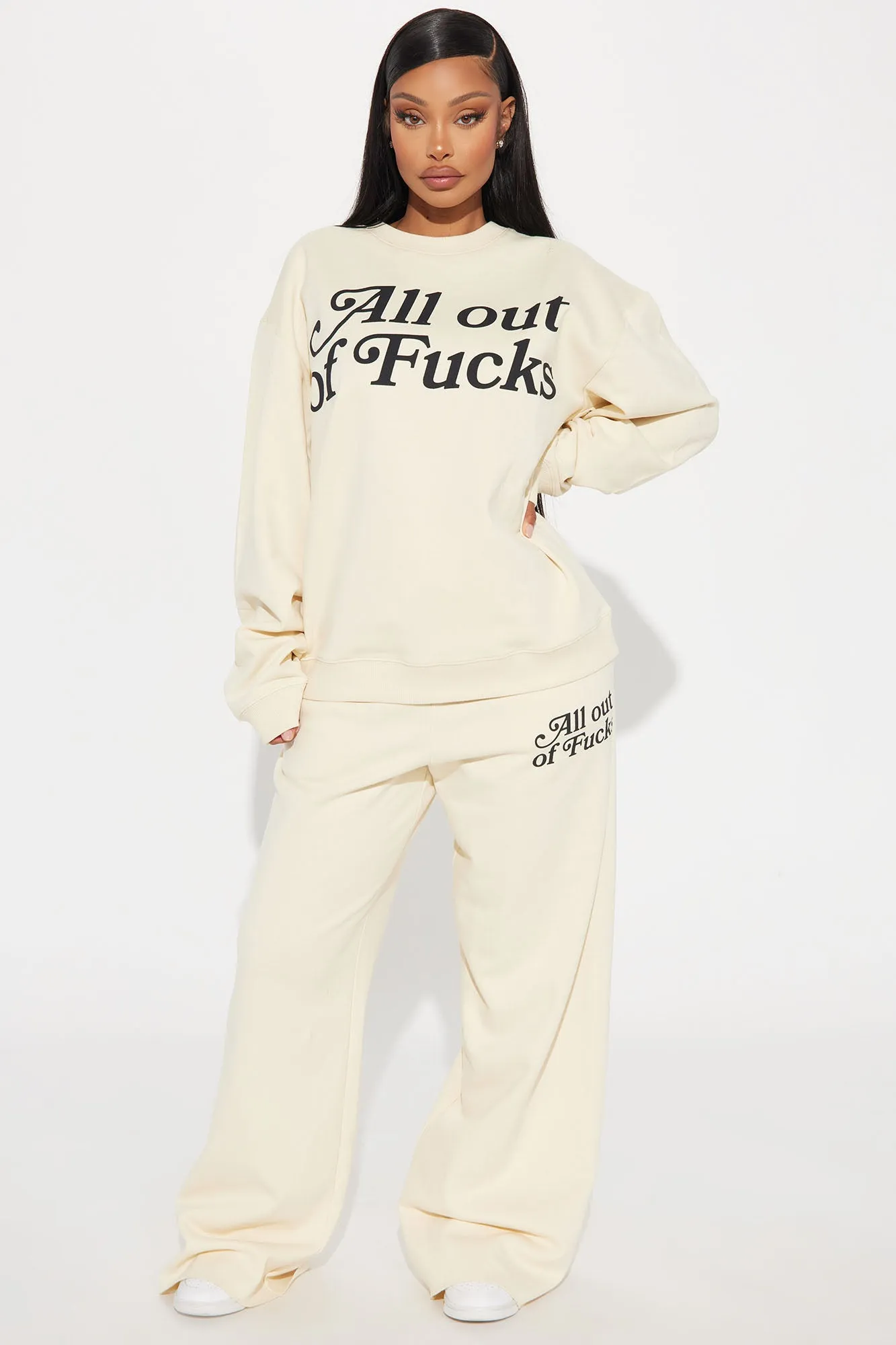 All Out Of Fcks Sweatshirt - Cream sold by Fashion Nova product image thumbnail 2