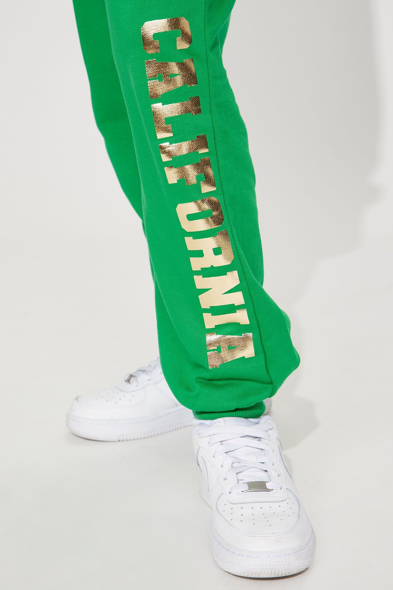 Mini LA Good Vibes French Terry Jogger Set - Green sold by Fashion Nova product image thumbnail 3