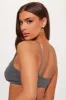 Nova Cotton Scoop Neck Bralette - Charcoal sold by Fashion Nova