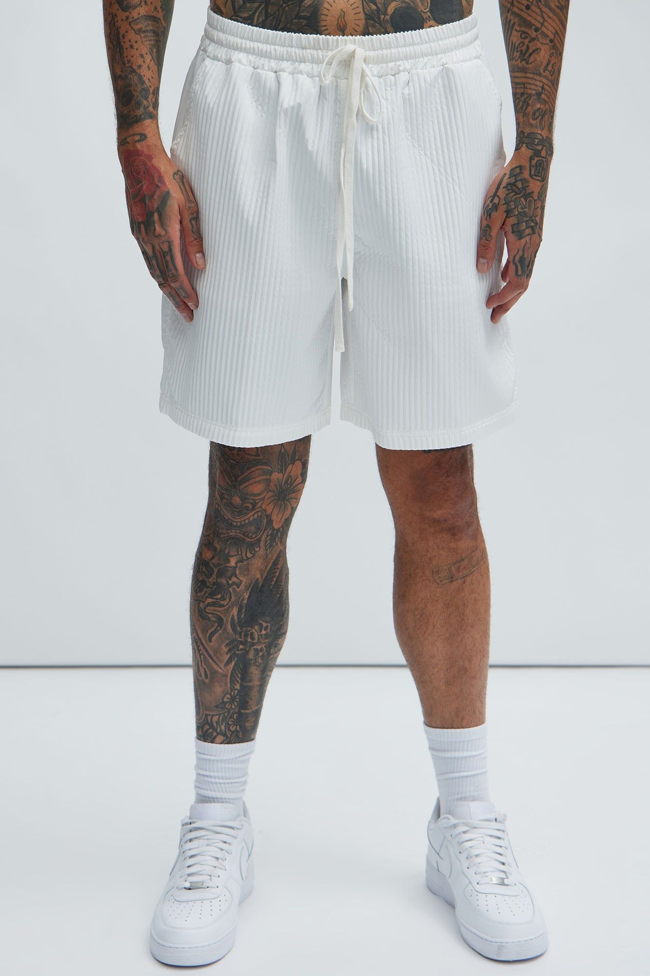 Santiago Relaxed Shorts - White sold by Fashion Nova product image thumbnail 4