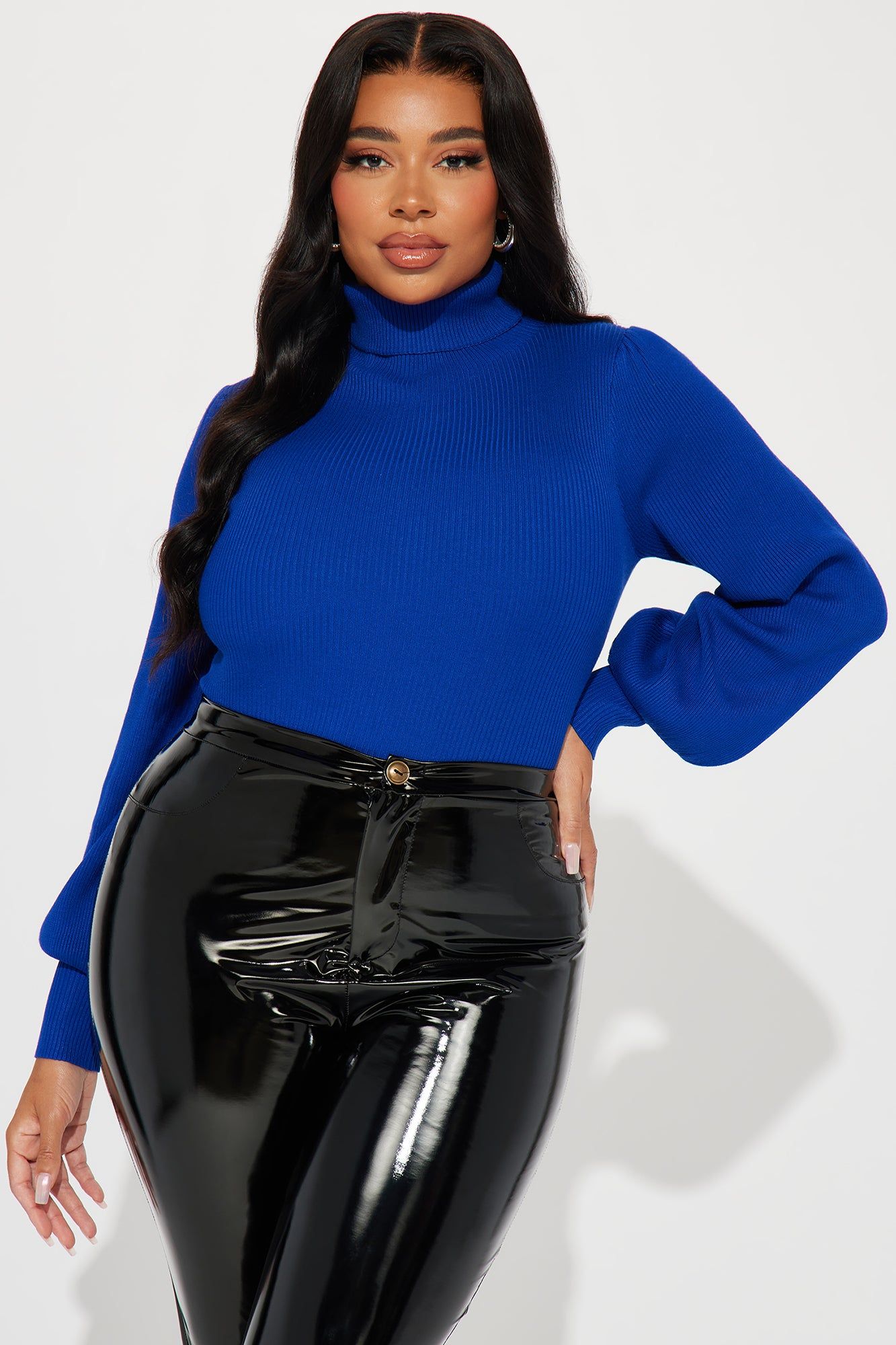 Jaida Turtleneck Sweater - Royal sold by Fashion Nova product image thumbnail 4