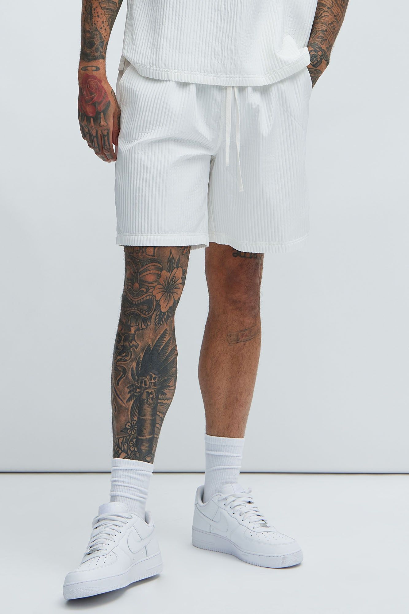 Santiago Relaxed Shorts - White sold by Fashion Nova