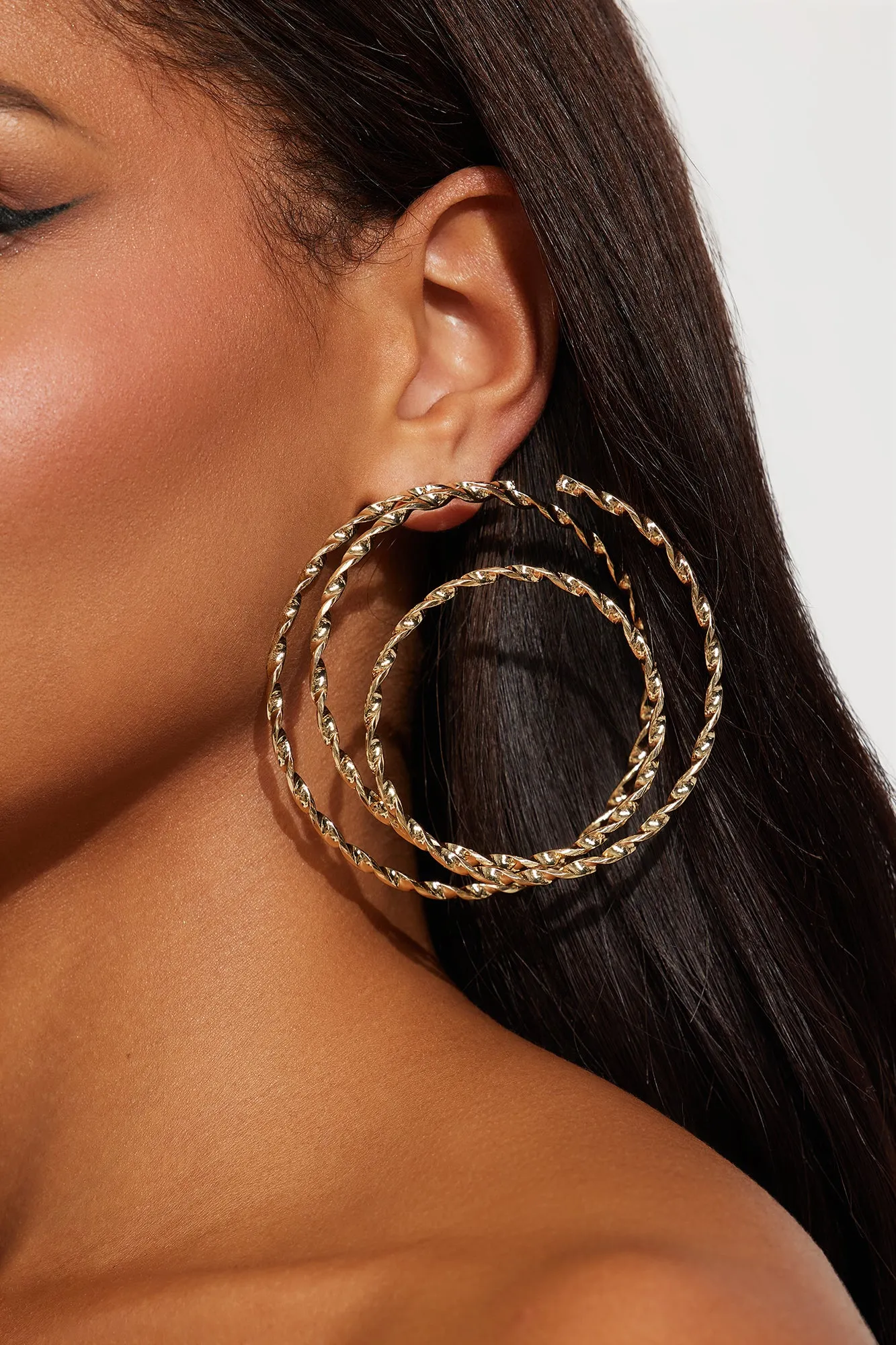 Don't Create A Scene Earrings - Gold sold by Fashion Nova