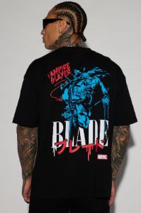 Blade Coming For You Boxy Short Sleeve Tee - Black sold by Fashion Nova