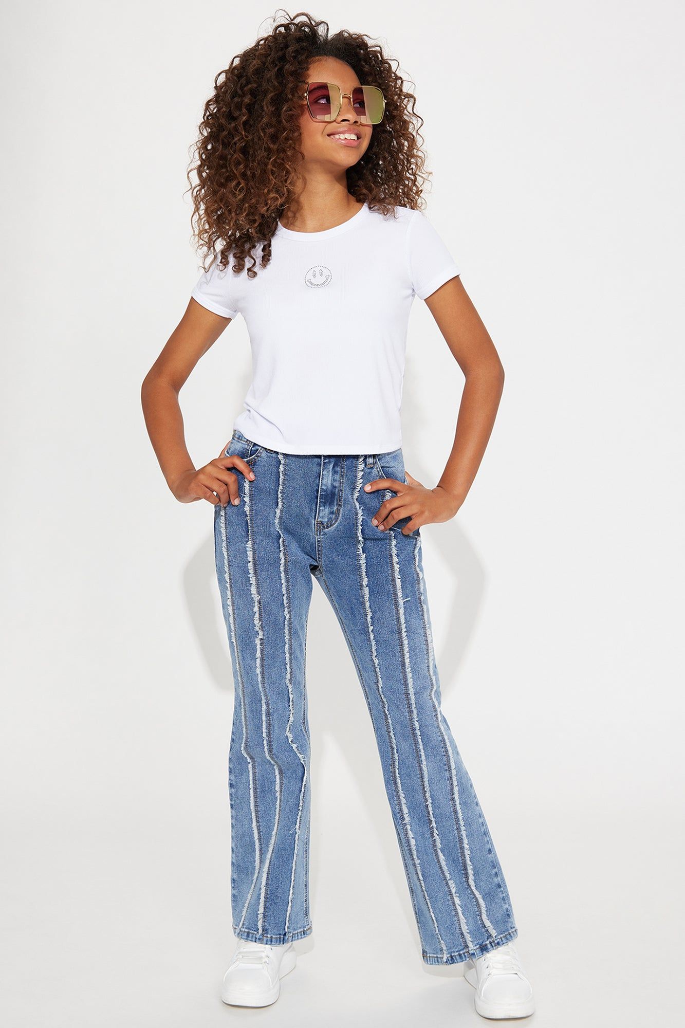 Happy Mood Only Crew Neck Tee - White sold by Fashion Nova product image thumbnail 2