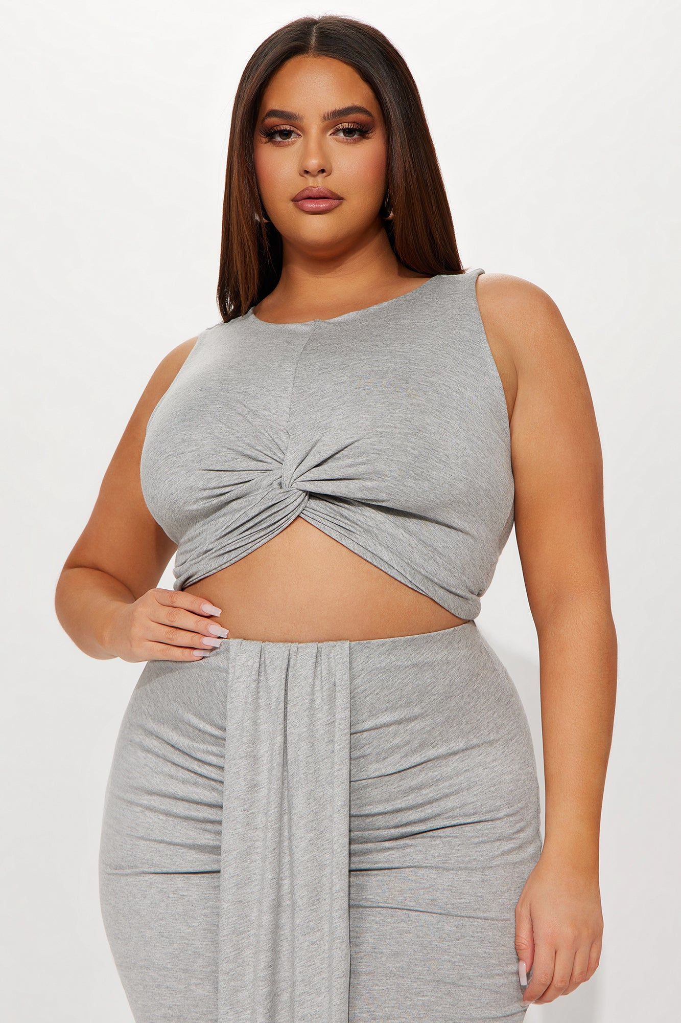 Cheyenne Skirt Set - Heather Grey sold by Fashion Nova product image thumbnail 5