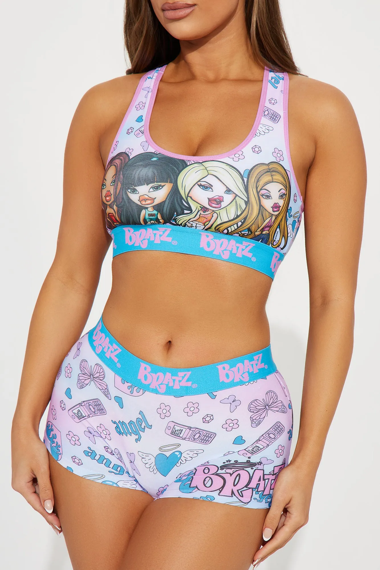 Bratz Squad PJ Boyshort Set - Pink/combo sold by Fashion Nova product image thumbnail 2