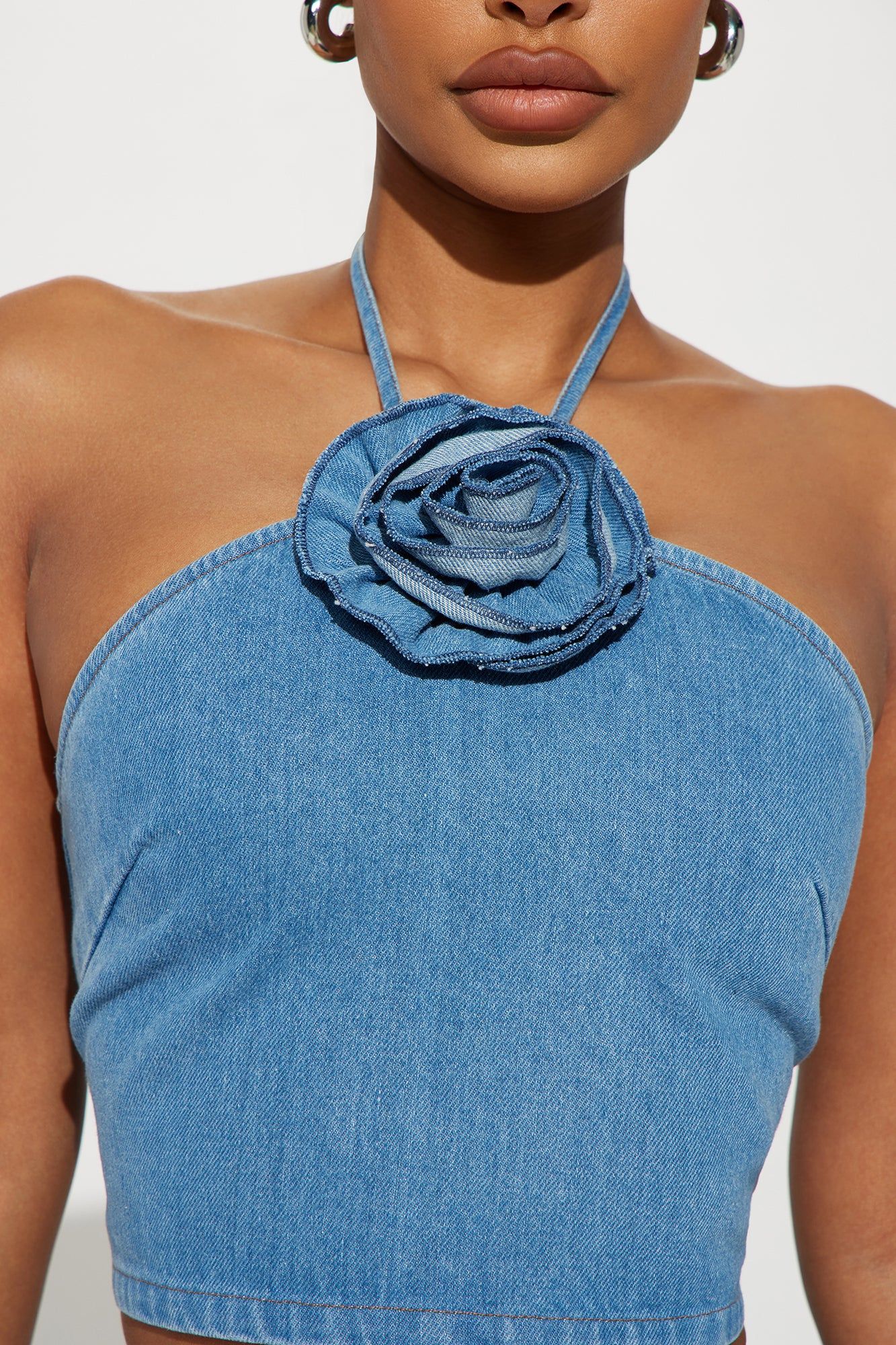Daisy Denim Halter Top - Medium Wash sold by Fashion Nova product image thumbnail 3