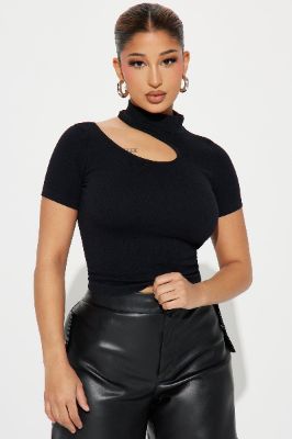 Kimmie Cut Out Seamless Top - Black sold by Fashion Nova