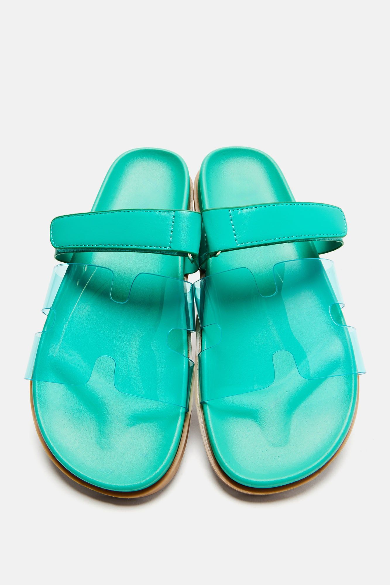 Ayana Clear Casual Slides - Teal sold by Fashion Nova product image thumbnail 3