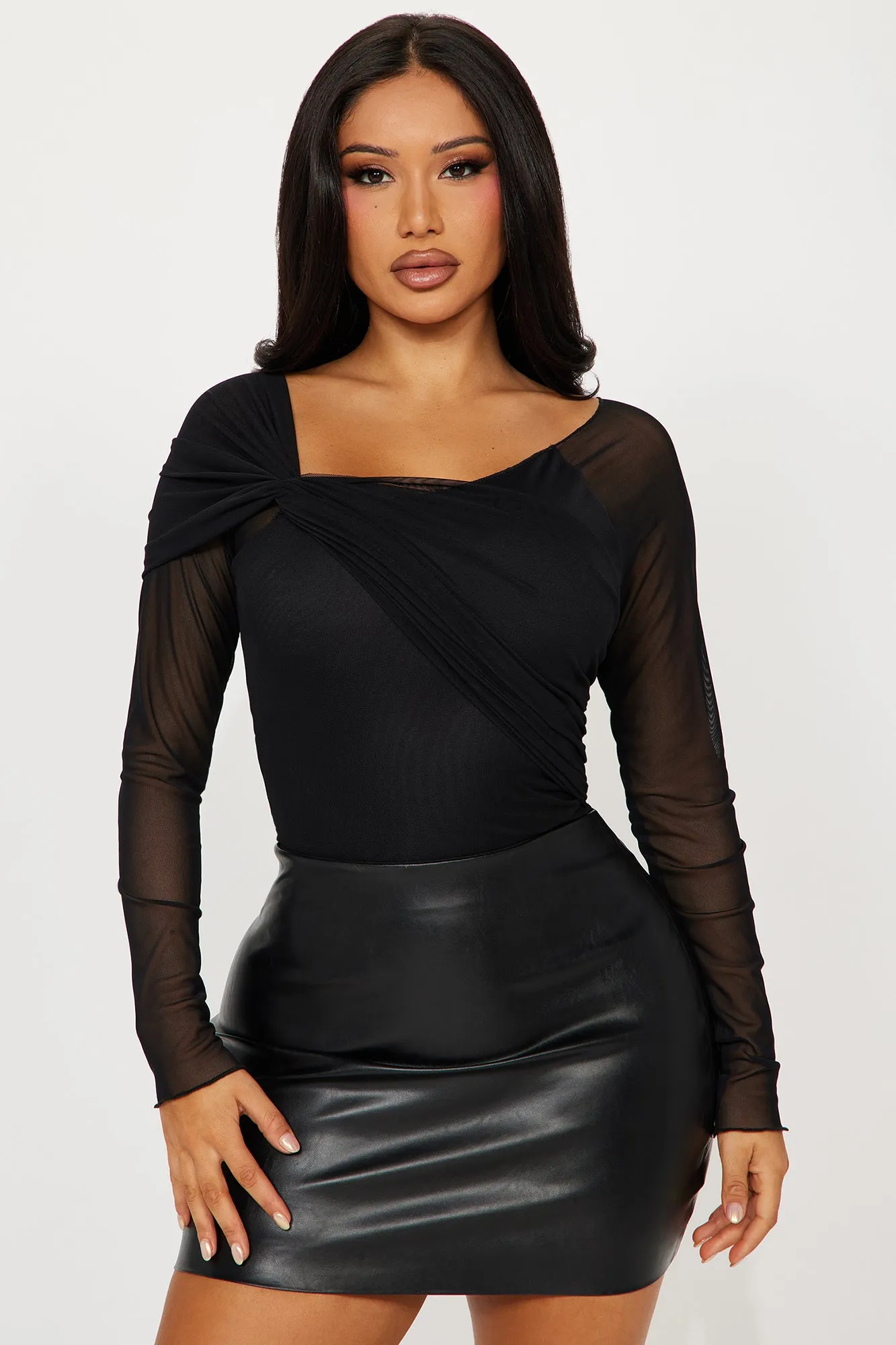 Odessa One Shoulder Bodysuit - Black sold by Fashion Nova product image thumbnail 3