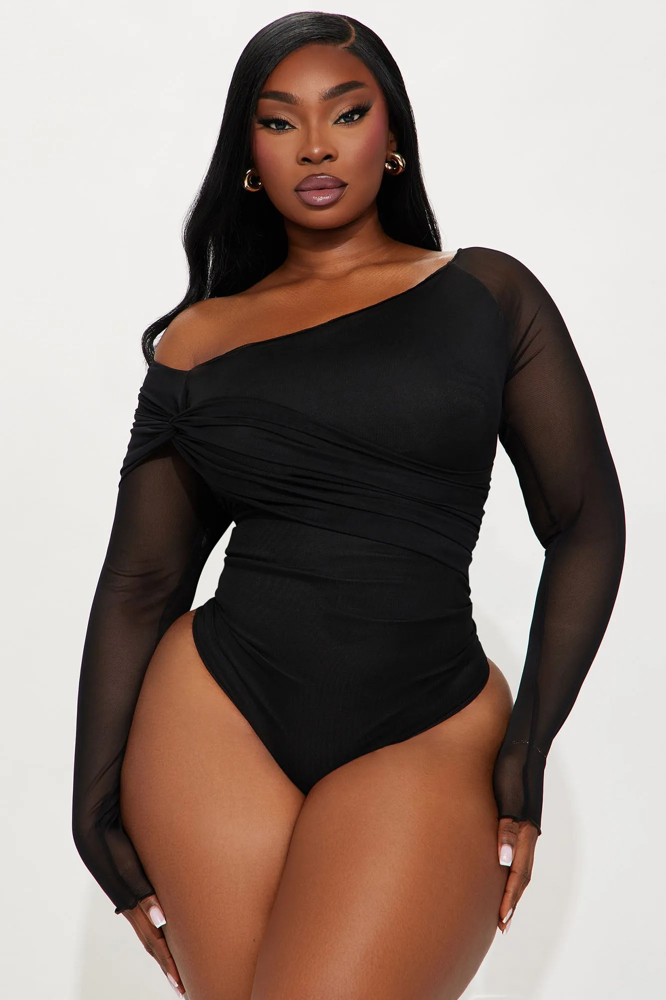 Odessa One Shoulder Bodysuit - Black sold by Fashion Nova product image thumbnail 5